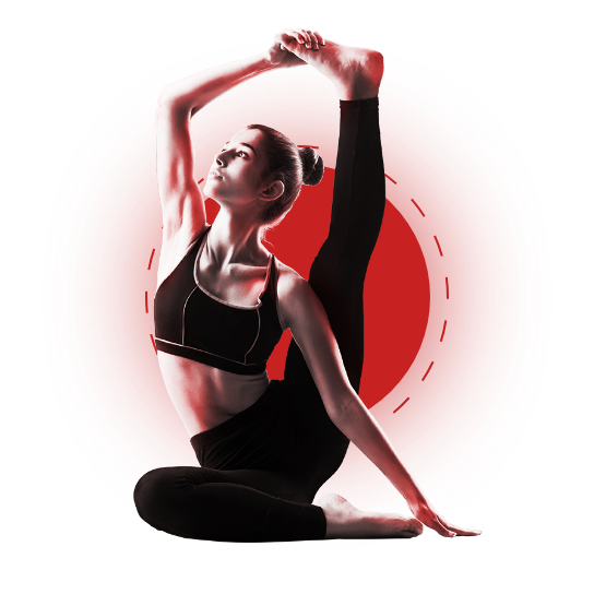 Athlete stretching