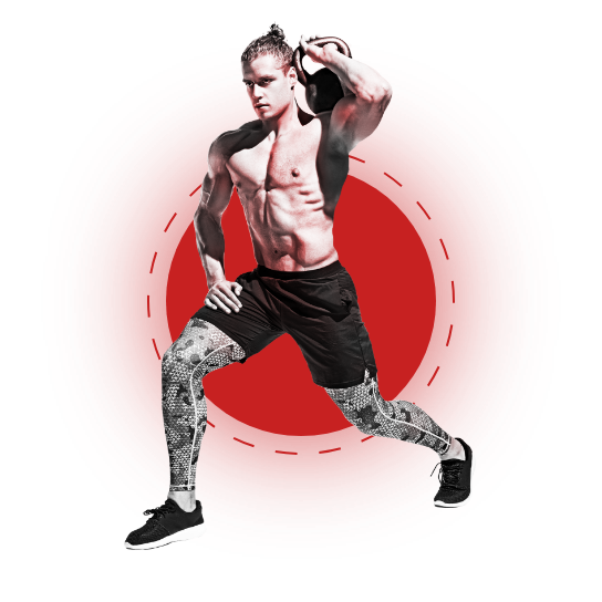 Athlete lifting weights